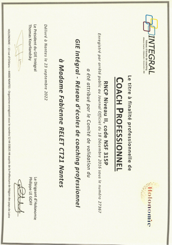 photo diplome Fabienne RELET