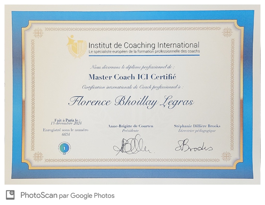 photo diplome Florence BHOILLAY LEGRAS