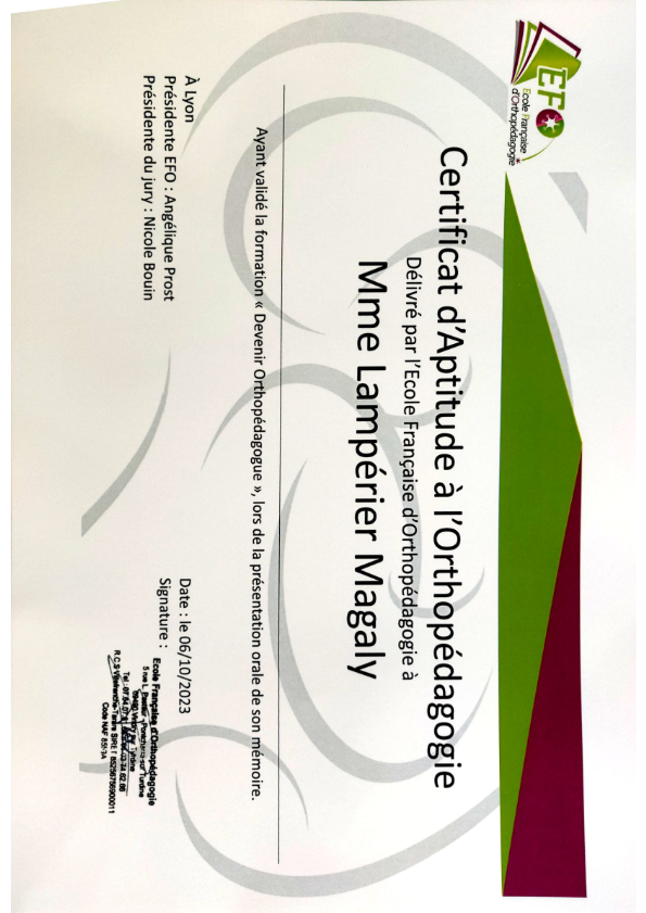 photo diplome Magaly Lamperier