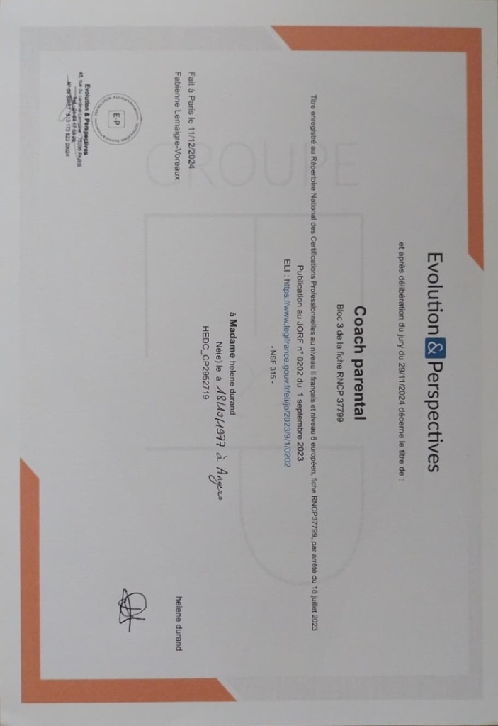 photo diplome Hélène Durand