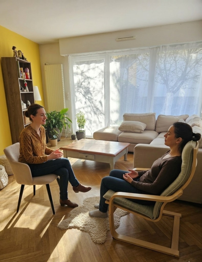 photo seance Pauline Boissot Sophrologue 