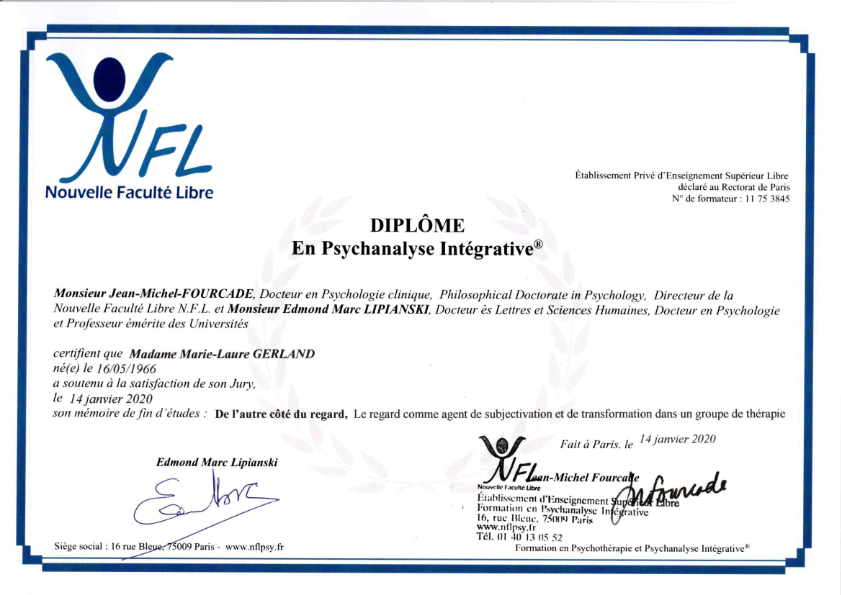 photo diplome Marie-Laure GERLAND