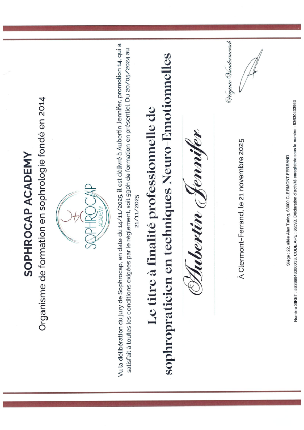 photo diplome Jennifer Aubertin