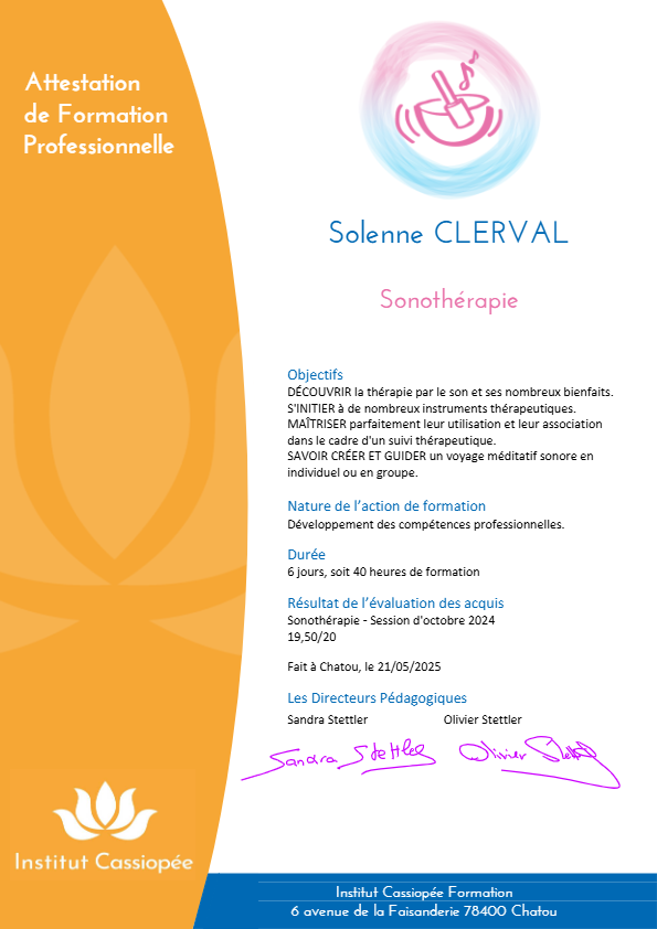 photo diplome Solenne CLERVAL