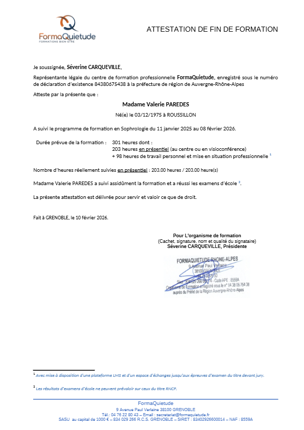 photo diplome Valerie Paredes