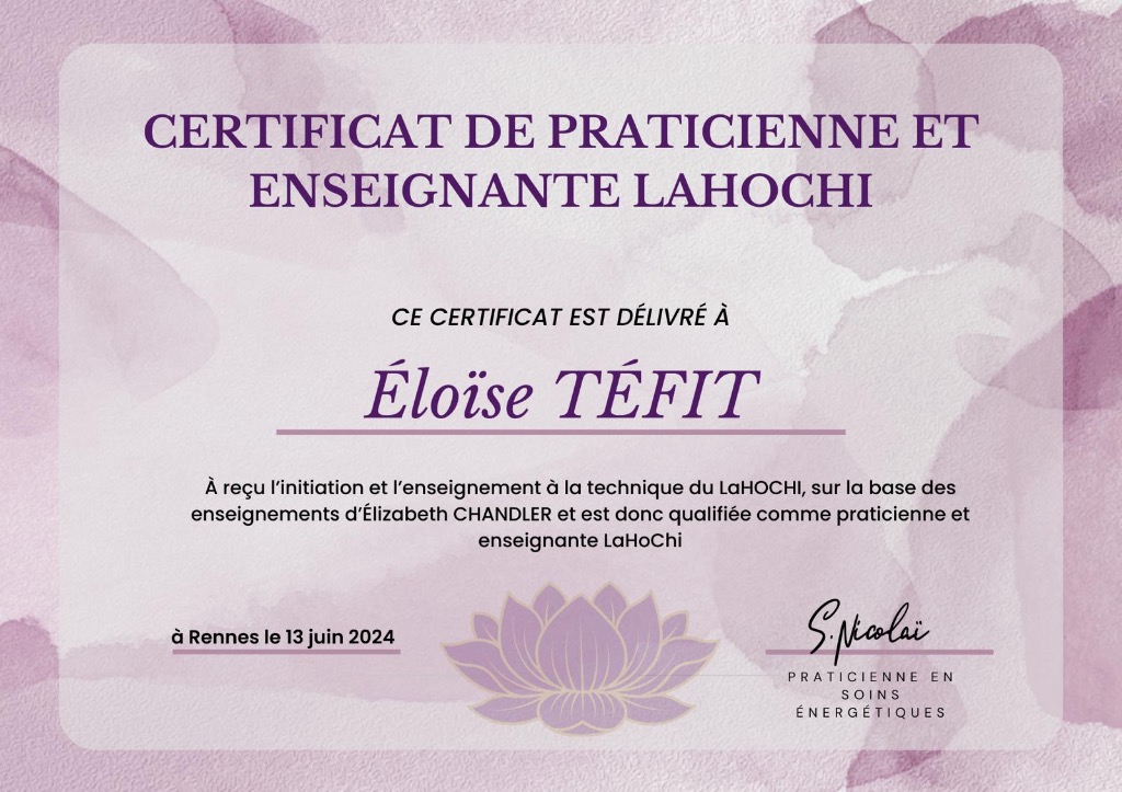 photo diplome Eloise TEFIT