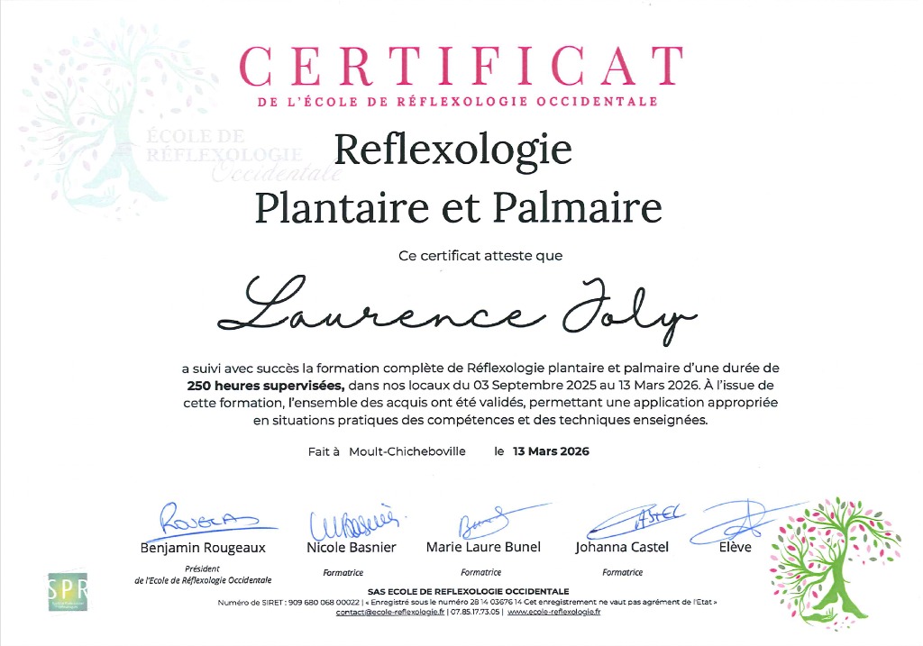 photo diplome Laurence JOLY