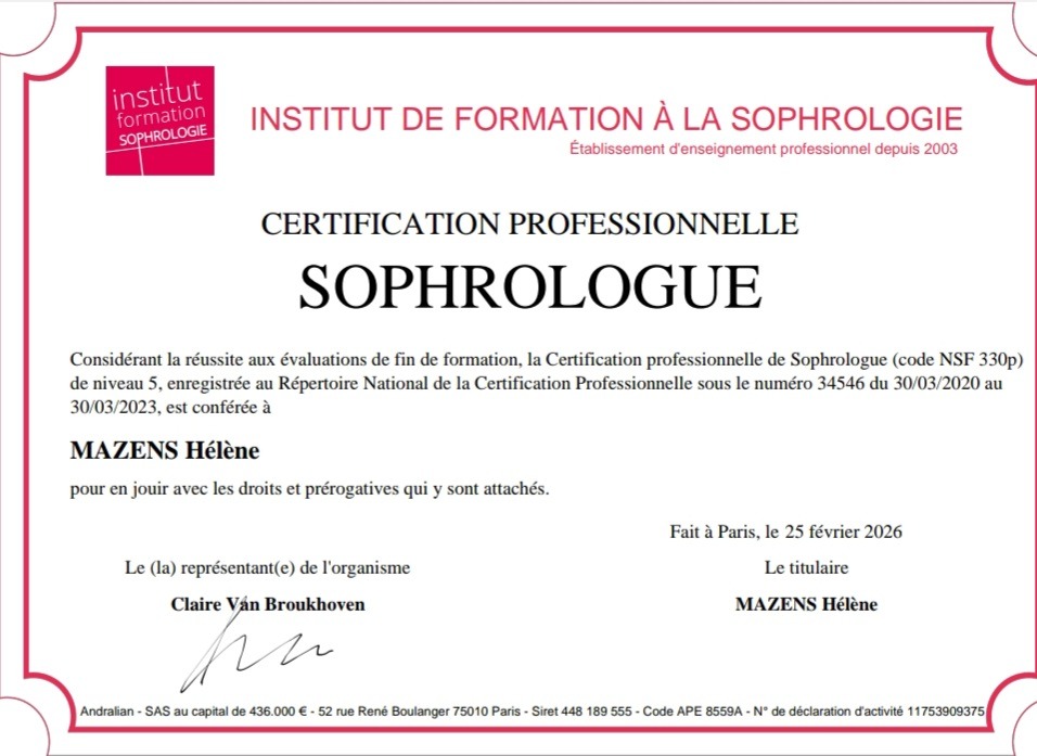 photo diplome Hélène Mazens 