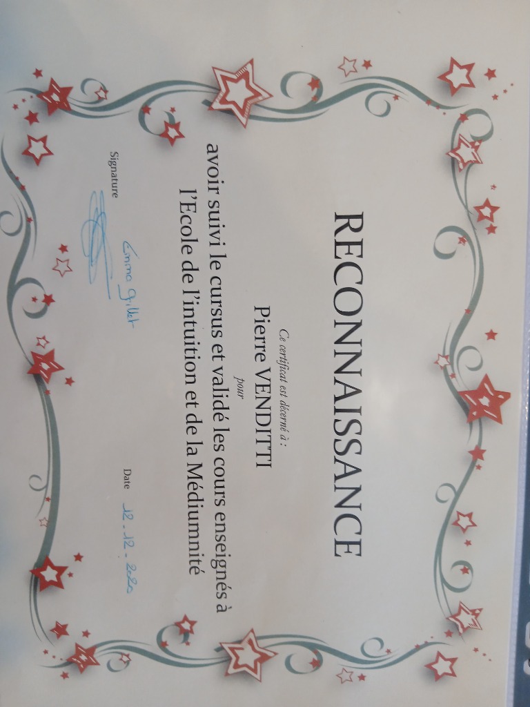 photo diplome Pierre VENDITTI