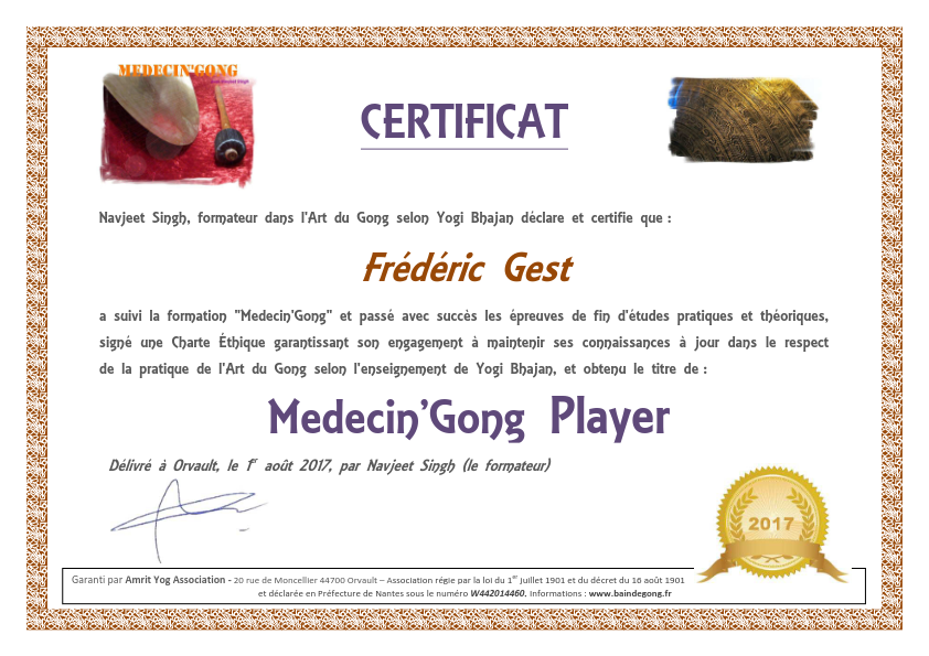 photo diplome Frédéric Gest