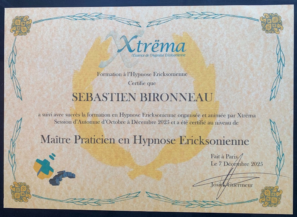 photo diplome Sébastien Bironneau