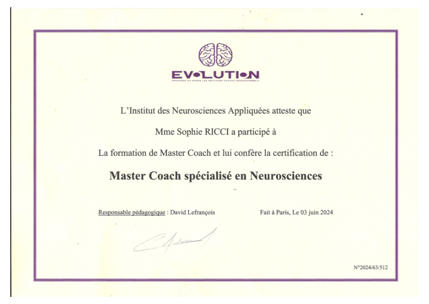 photo diplome Sophie Ricci