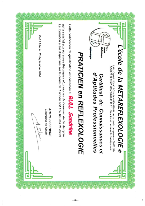 photo diplome Rull sandrine 