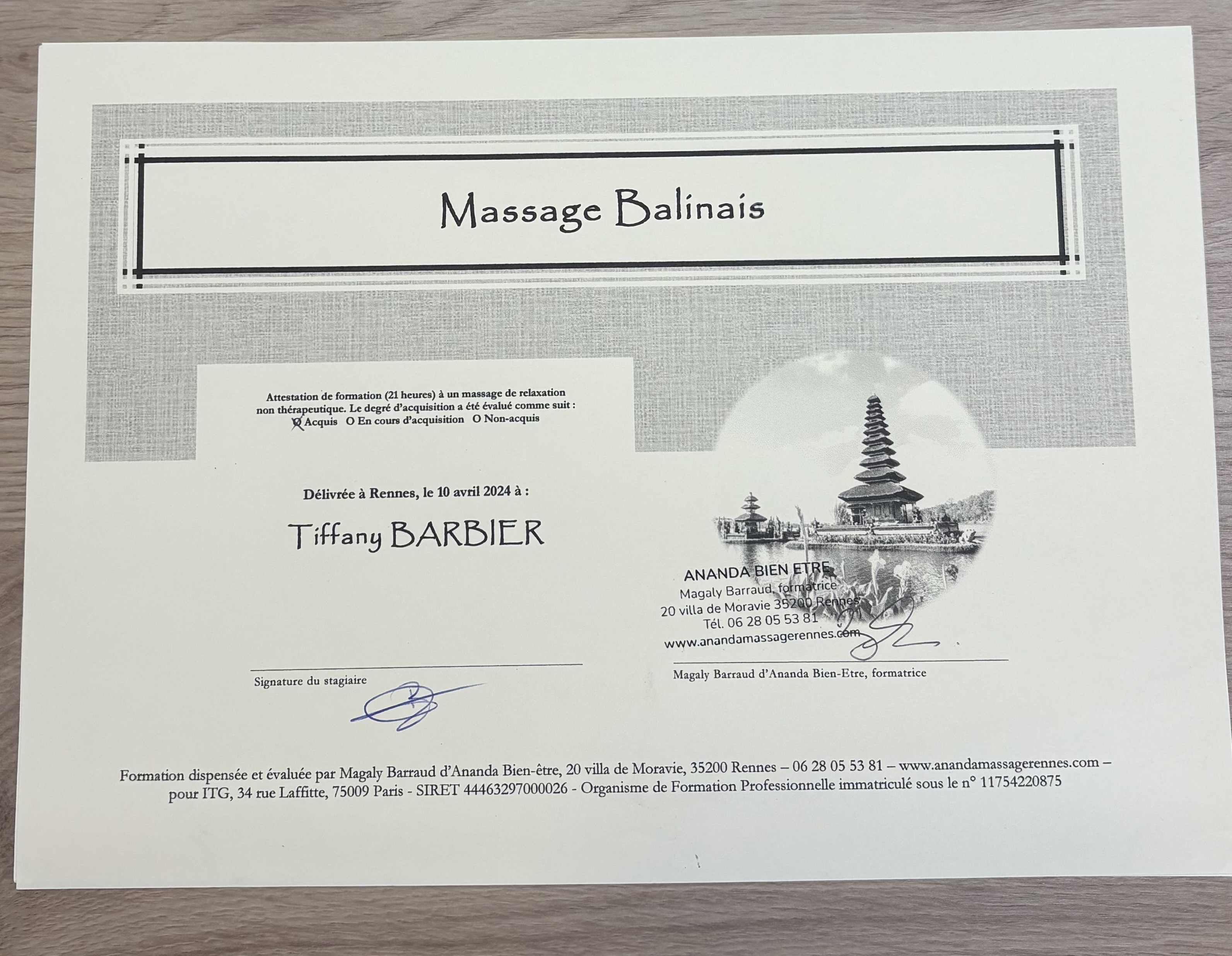 photo diplome TL Beauty