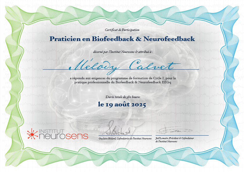 photo diplome Calvet Mélody