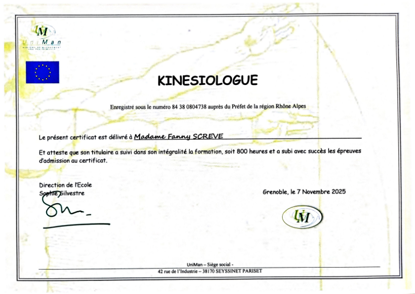 photo diplome Fanny SCRÈVE