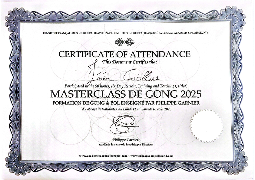 photo diplome Cercle good vibration