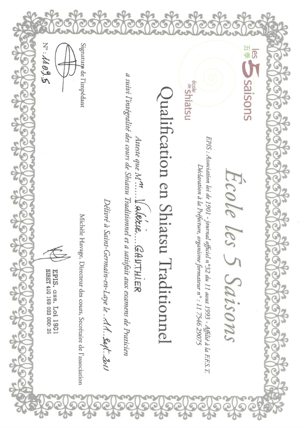 photo diplome Valérie Gauthier