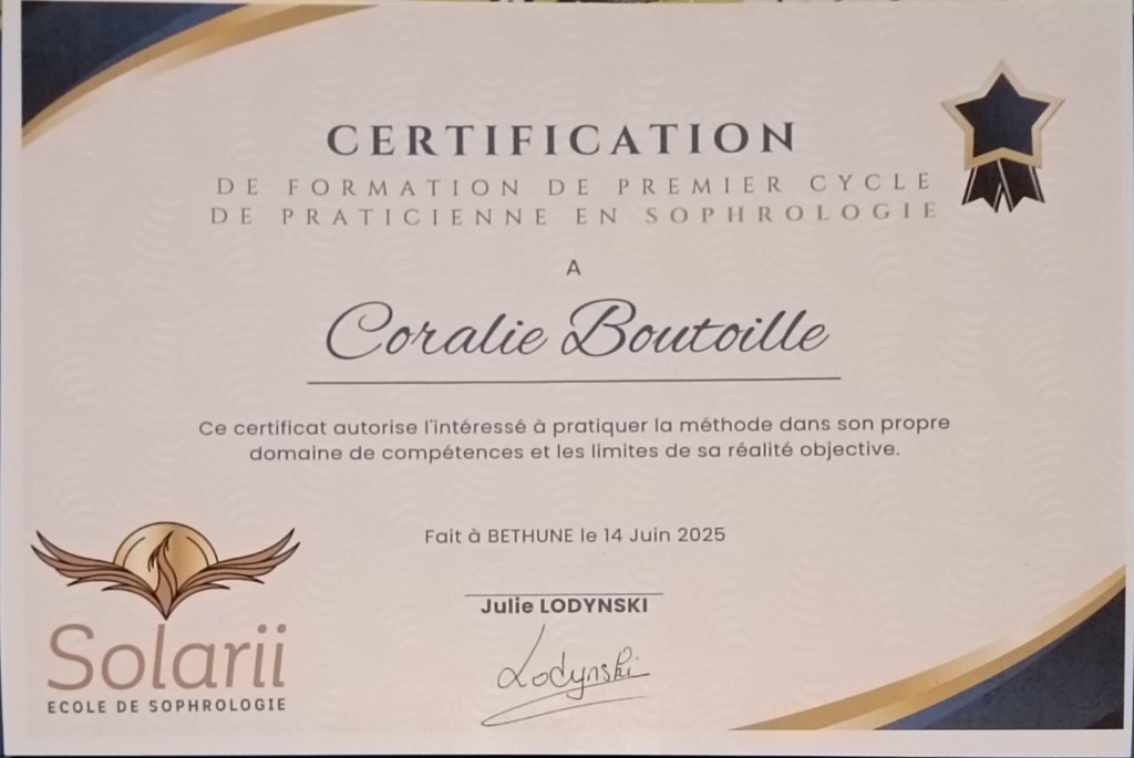 photo diplome Coralie Boutoille