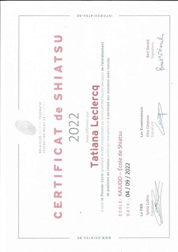 photo diplome Tatiana Leclercq