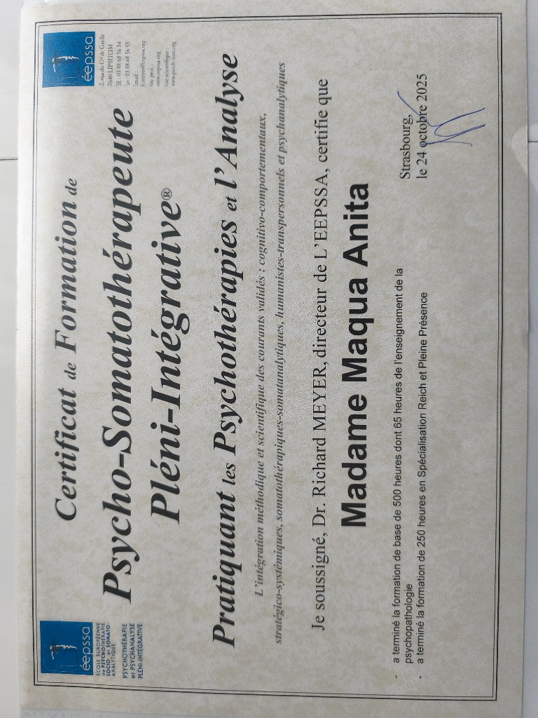 photo diplome Anita Maqua