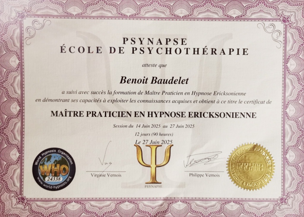 photo diplome Benoit BAUDELET