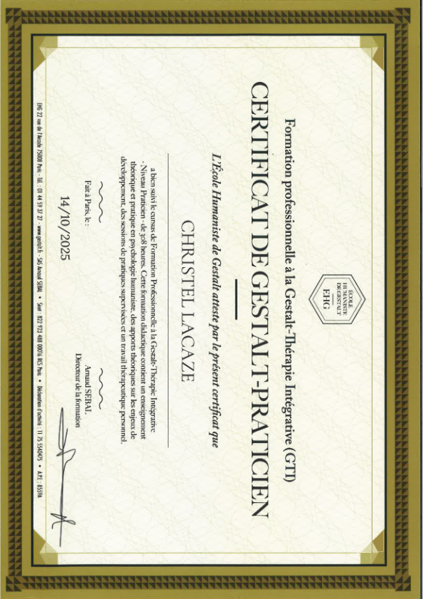 photo diplome Christel LACAZE