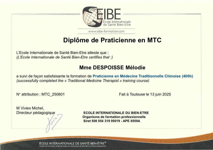 photo diplome Mélodie DESPOISSE