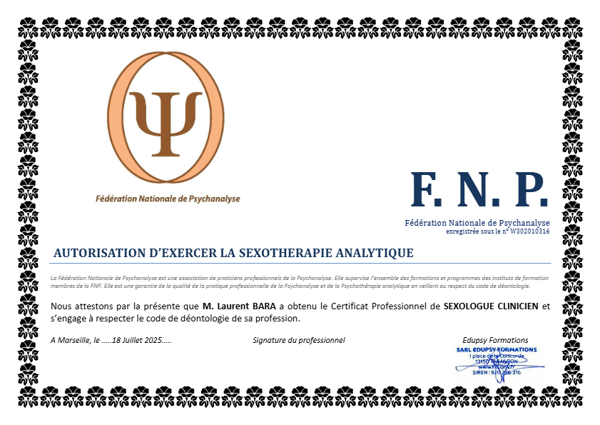 photo diplome LAURENT BARA