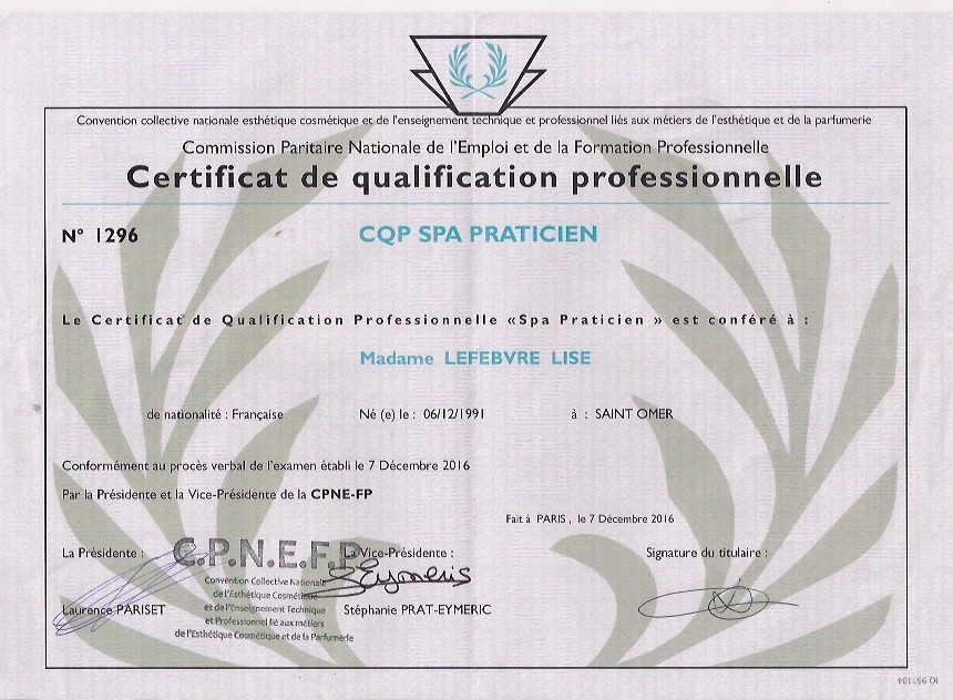 photo diplome Lise Lefebvre
