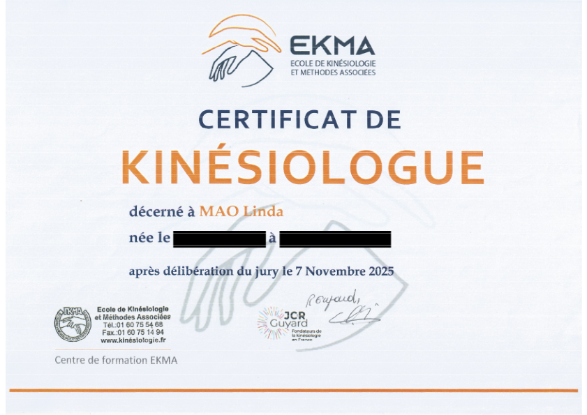 photo diplome Linda Mao 