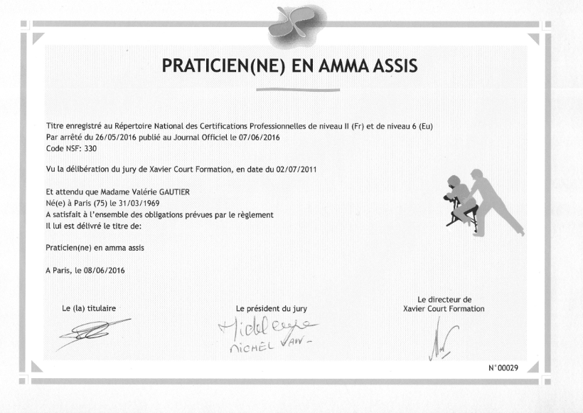 photo diplome Valérie Gautier