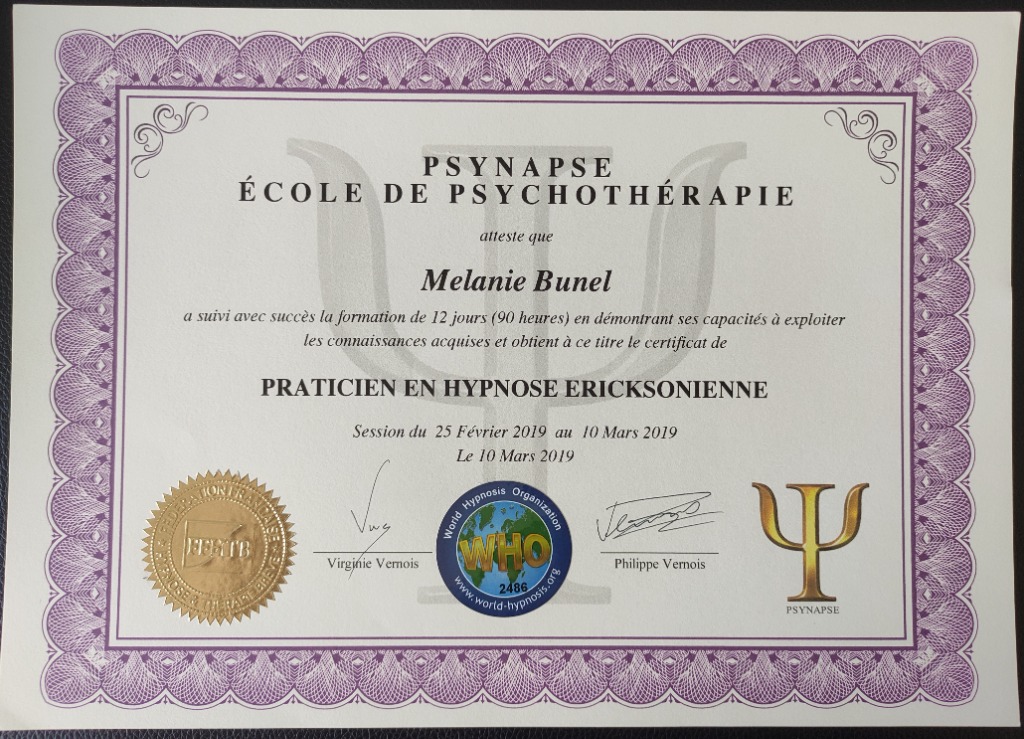 photo diplome Melanie Bunel