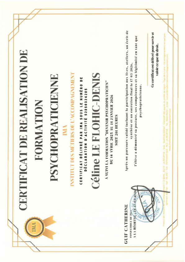 photo diplome CELINE LE FLOHIC
