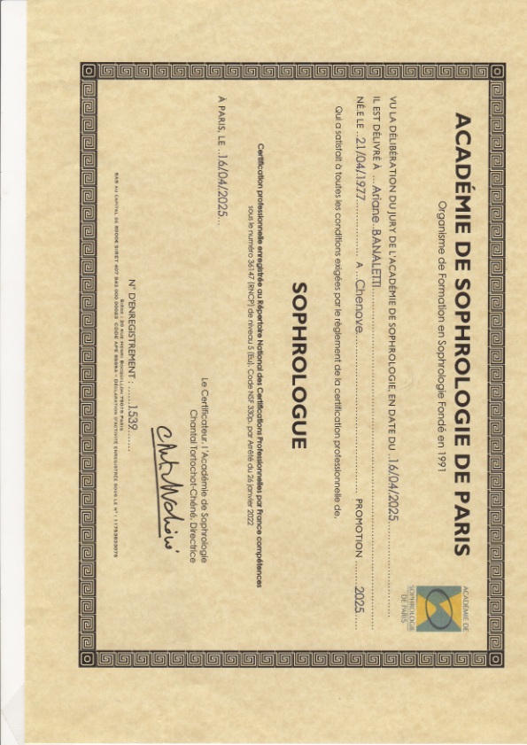 photo diplome Ariane BANALETTI