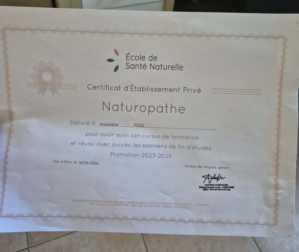 photo diplome Amandine Pessi