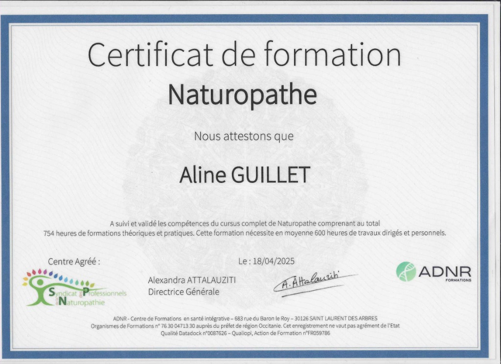 photo diplome Guillet Aline