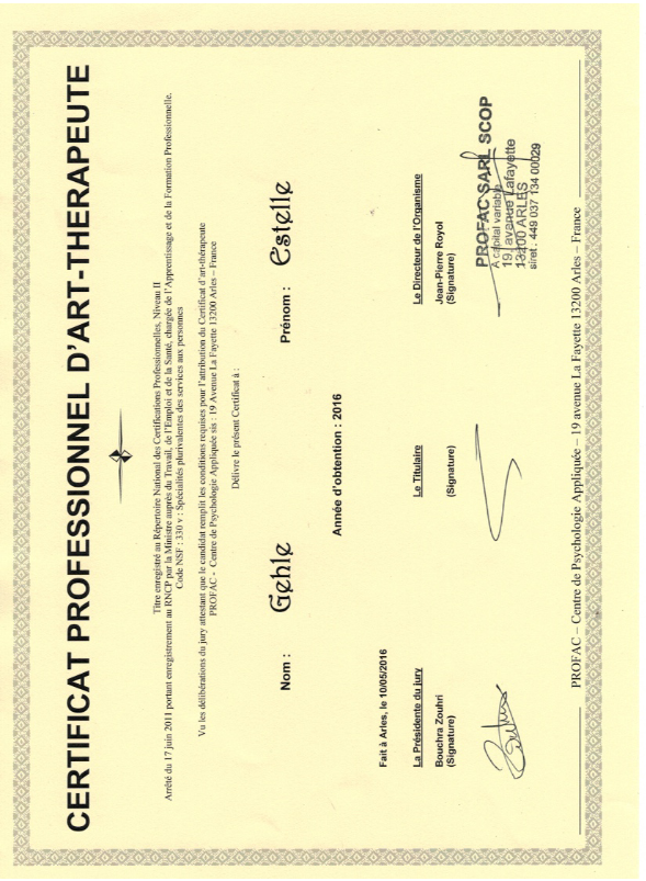 photo diplome Estelle GEHLE