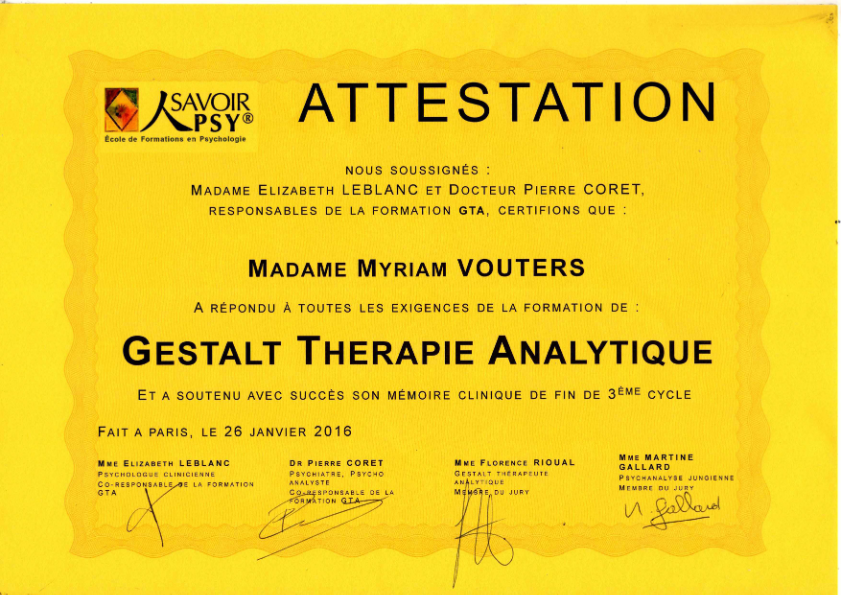 photo diplome VOUTERS Myriam