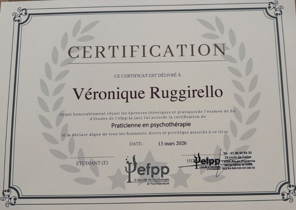 photo diplome Veronique Ruggirello