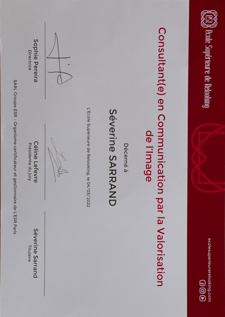 photo diplome Strelizia - Séverine Sarrand