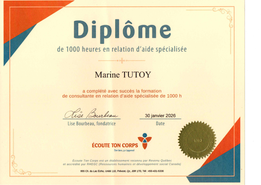 photo diplome Marine Tutoy
