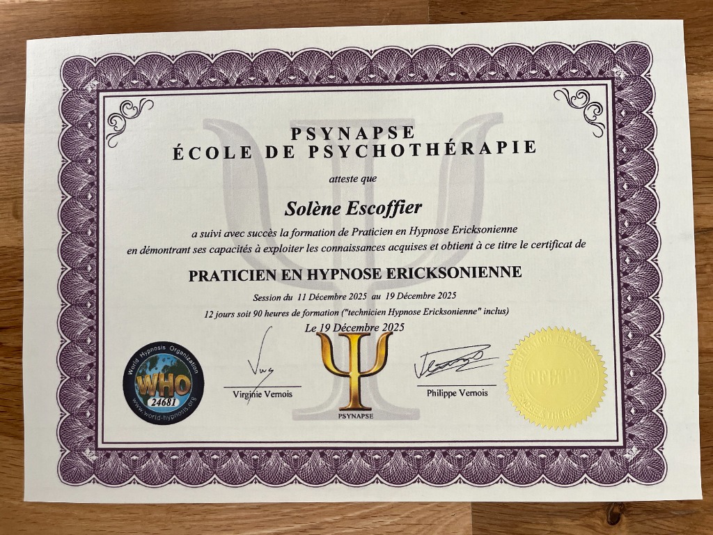 photo diplome Solène Escoffier