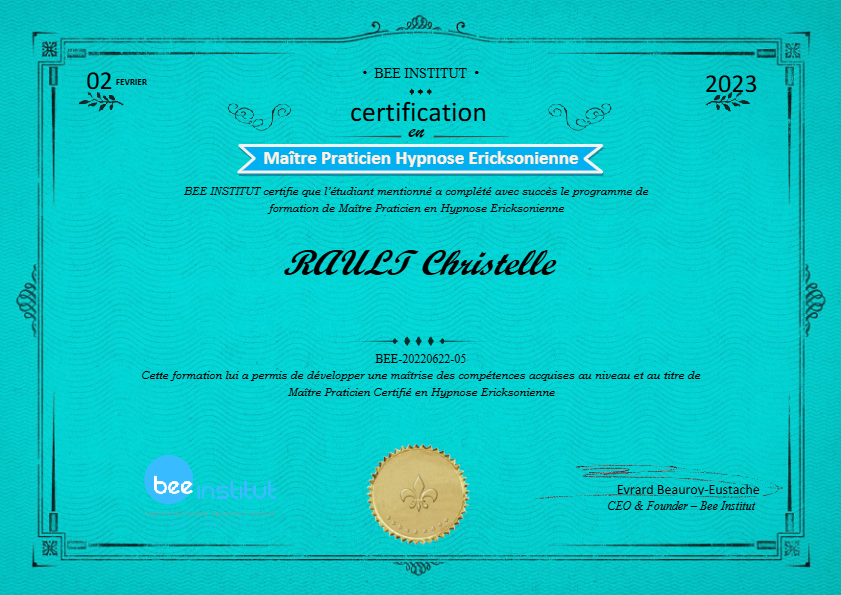 photo diplome Christelle Rault