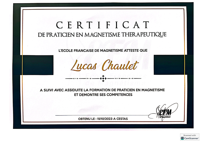 photo diplome Lucas chaulet