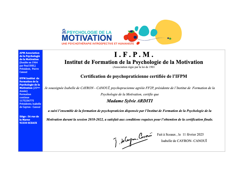 photo diplome Sylvie Arditi