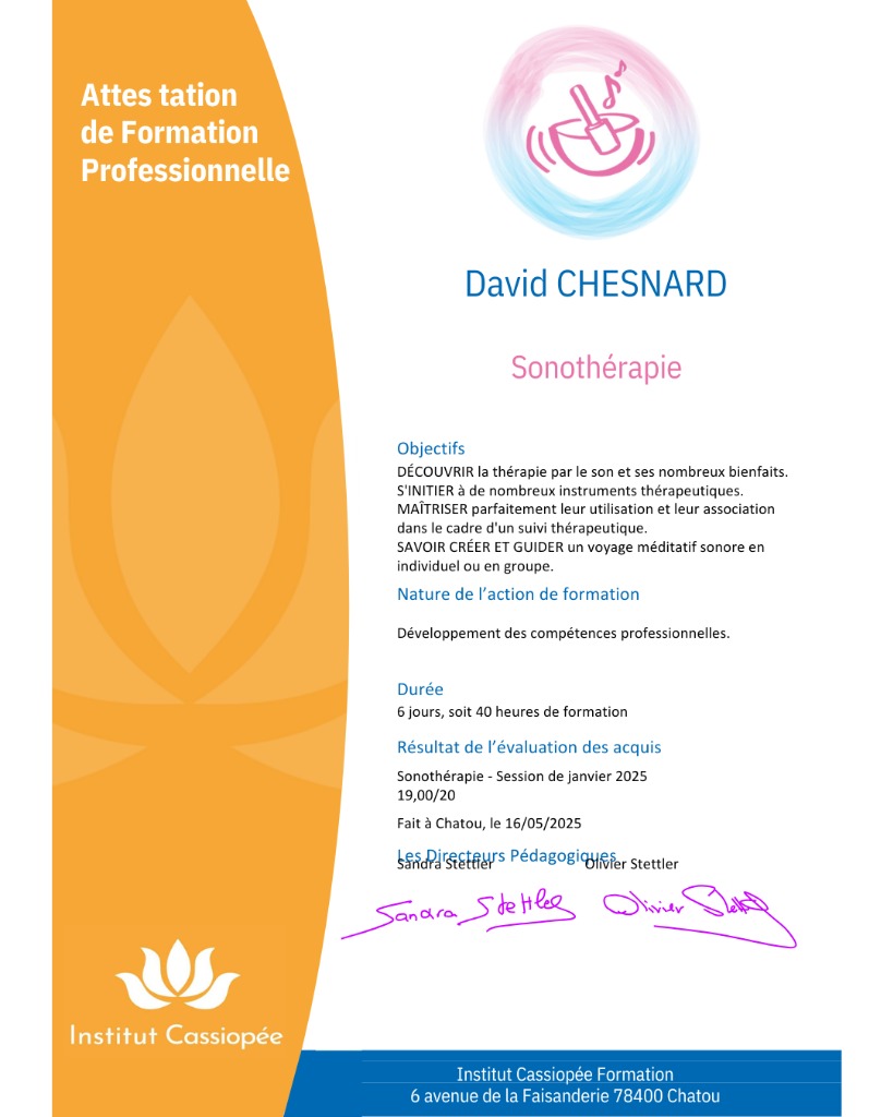 photo diplome David Chesnard