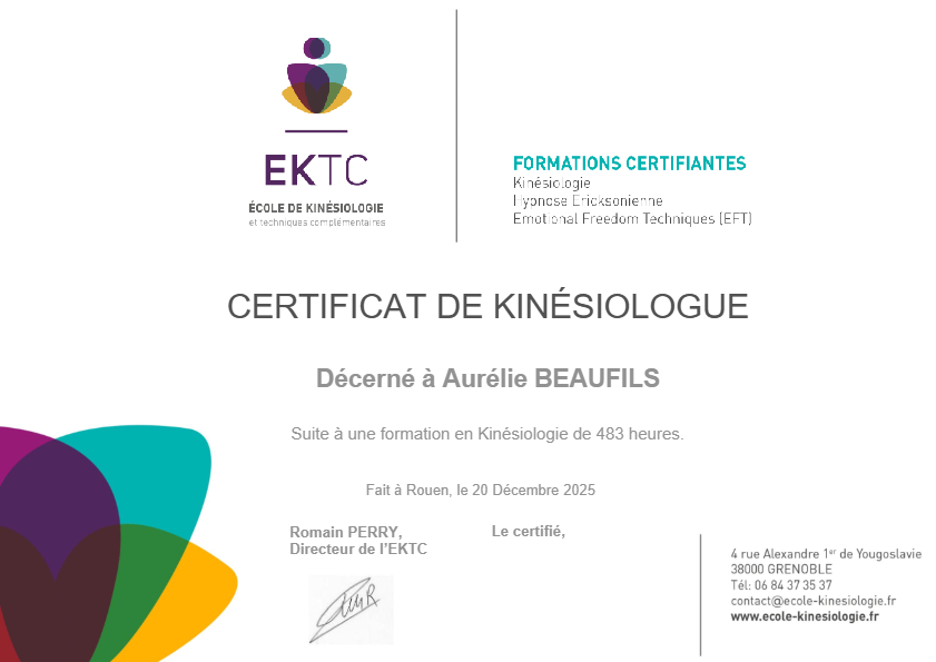 photo diplome Aurélie Beaufils