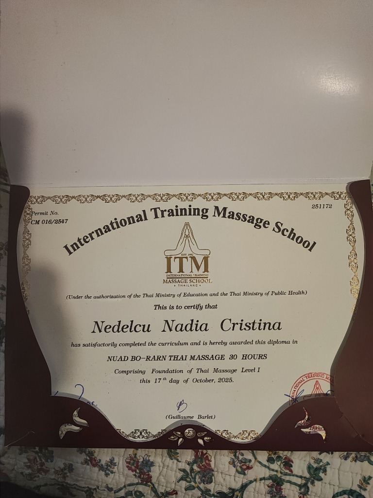 photo diplome TerreTherapyMassage