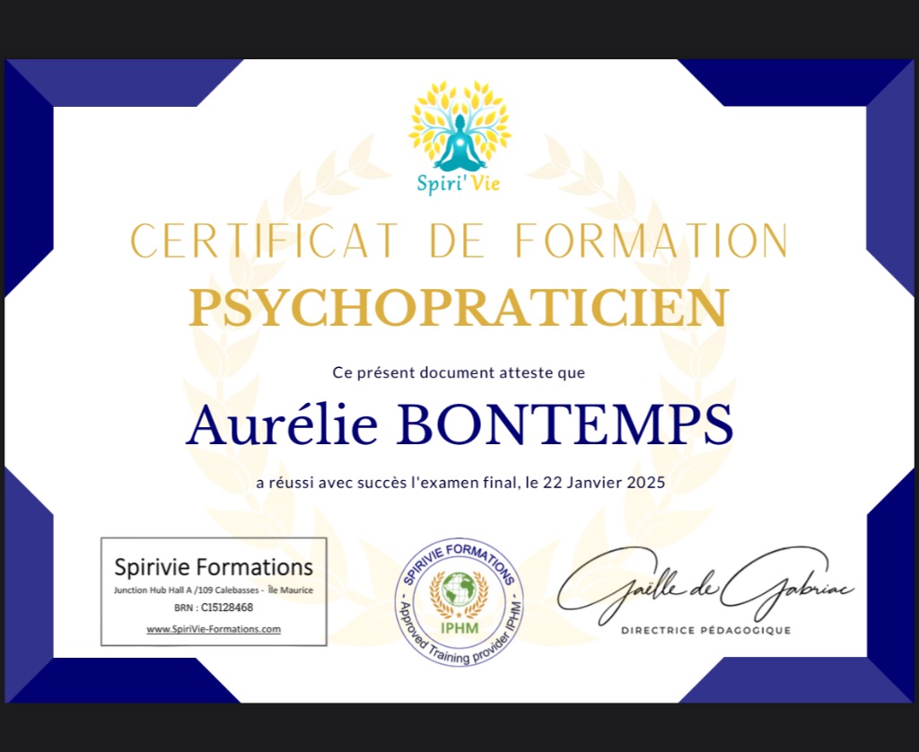 photo diplome Aurelie bontemps